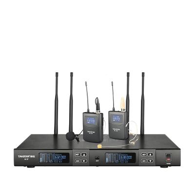 Bộ 02 Micro không dây choàng đầu, cài cổ áo cao cấp M-2FP