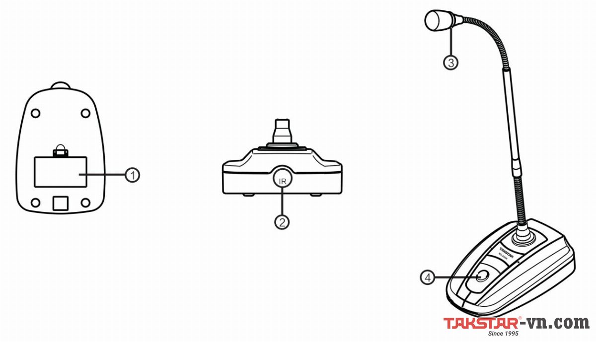 Micro không dây cổ ngỗng TS-8807TT (Transmitter) Micro không dây cổ ngỗng TS-8807TT (Transmitter)