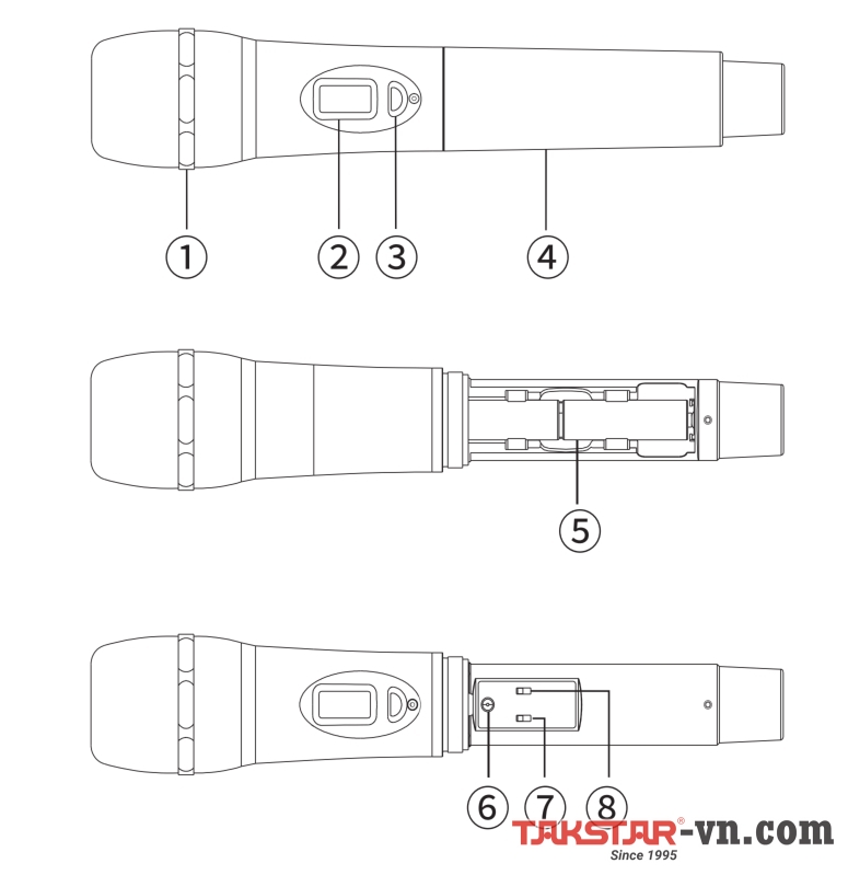 Micro không dây 02 cầm tay TS-8808HH