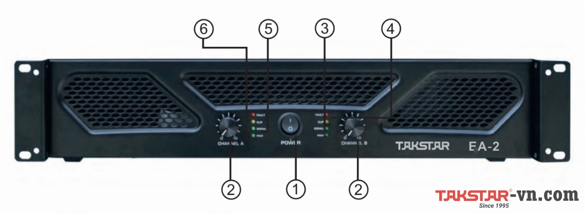 Hướng dẫn kết nối, sử dụng amply 2 kênh 2x3300W takstar EA-3